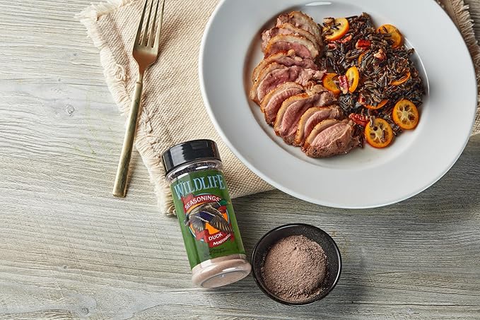 Wildlife Seasonings Duck Marinade – Gourmet Blend for Wild Game, Roast Duck & Beef | Dry Marinade Seasoning & Duck Seasoning for Grilling & Cooking | 4.5 oz Bottle