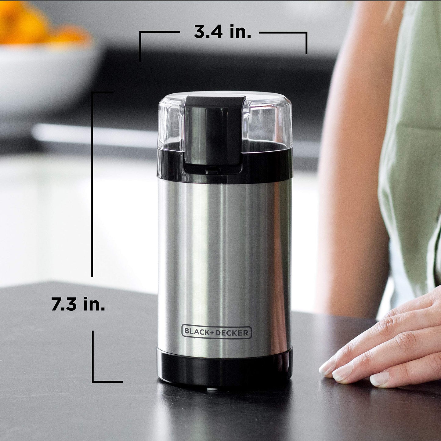 BLACK+DECKER One-Touch Coffee & Spice Grinder with Stainless Steel Blades