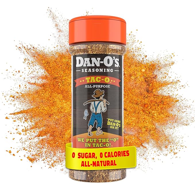 Dan-O's Tac-O Seasoning, 2.5 oz Bottle, All Purpose Taco Seasoning for Tacos, Quesadillas, Ground Beef, Guac and More, Sugar Free, Zero Calorie, Use this Spice Blend for a Flavorful Kick to Any Dish