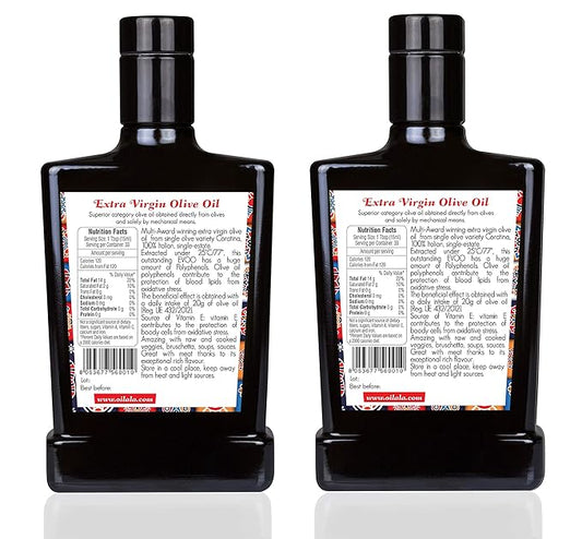 Oilala Extra Virgin Olive Oil, Robust Flavor, 2024 Gold Medal, Polyphenol Rich 707 mg/kg