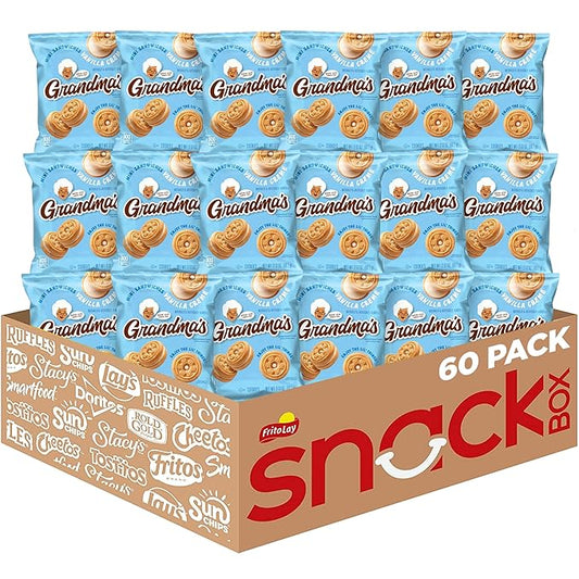 Grandma's Cookies, Mini Sandwich Crèmes Vanilla, 2.12 Ounce (Pack of 60)
