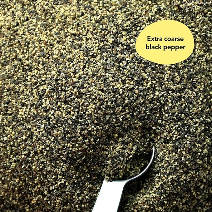 Spiceology - 18 Mesh Ground Black Pepper - Semi-Coarse - For Use On: Beef, Pork, Chicken, Fish, Game or Vegetables - Bulk Pepper Spices and Seasonings for Home Cooks, Chefs, and Professional Kitchens - 16 oz