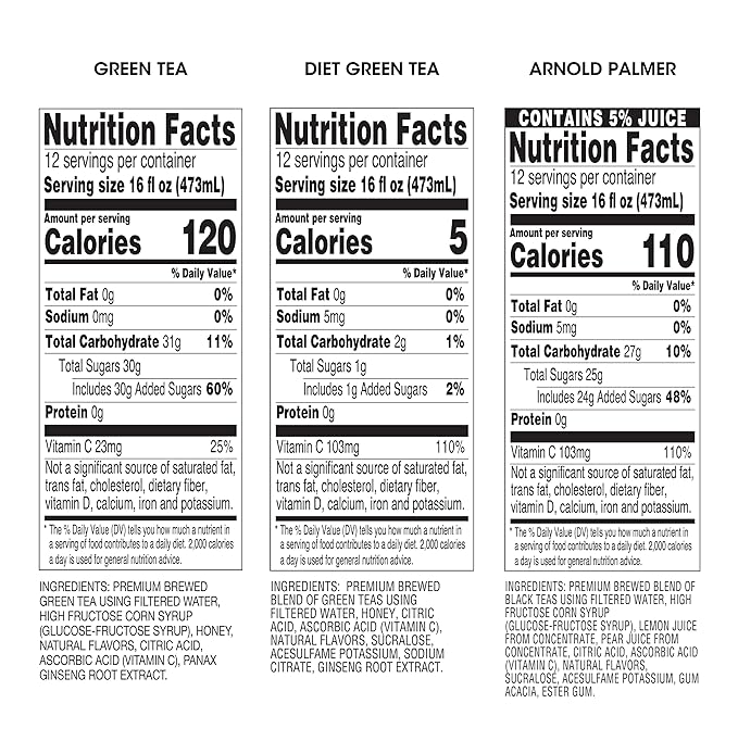AriZona Iced Tea Variety Bundle 16oz, 12 Bottles per Flavor (36 count) - Green Tea with Ginseng and Honey + Arnold Palmer Half and Half + Diet Green Tea with Ginseng