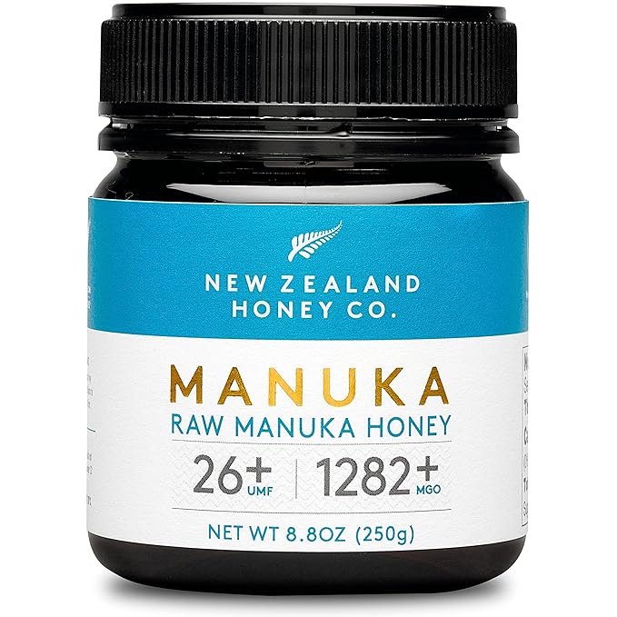 New Zealand Honey Co. Raw Manuka Honey UMF 26+ / MGO 1282+ | 8.8oz | UMF & MGO Certified | Traceable Hive to Home | Pure Manuka Honey