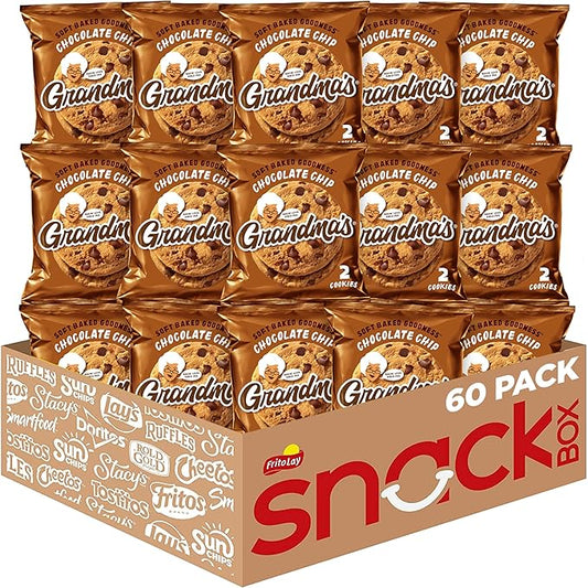 Grandma's Cookies, Chocolate Chip, 2.5 Ounce (Pack of 60)