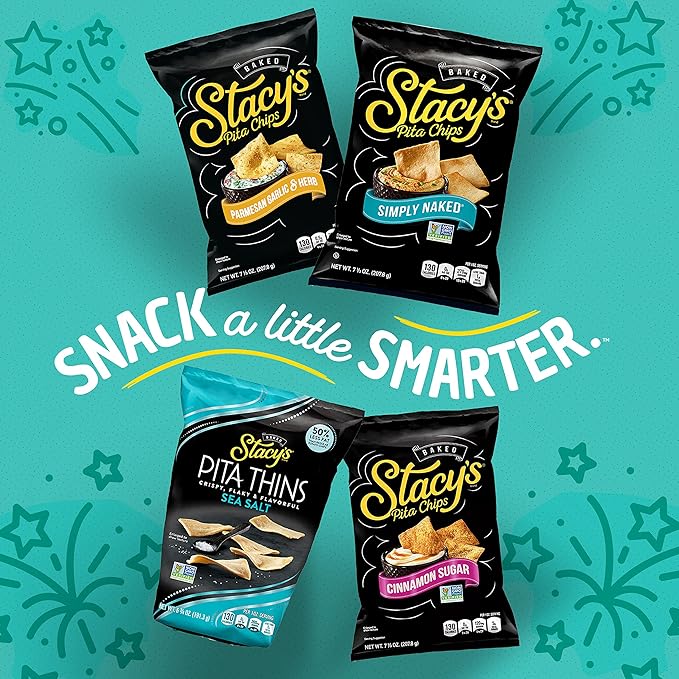 Stacy's Parmesan Garlic & Herb Flavored Pita Chips, 1.5 Ounce Bags (Pack of 24)