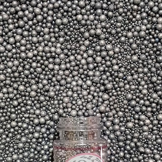 Confect Love Silver Metallic Disco Ball Sprinkles ??Edible Cake Decorating Sugar Pearls | Shiny Silver Dessert Toppers for Cupcakes, Cookies, Cakes & Party Treats | Vegan, Gluten-Free, Nut-Free, Soy-Free, Dairy-Free, Palm Oil-Free- 4.2 Oz