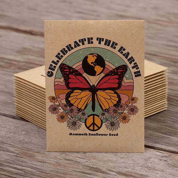 Bentley Earth Day 2025 Butterfly – Mammoth Sunflower Flower Mix Seed All Favor (25 Packets)