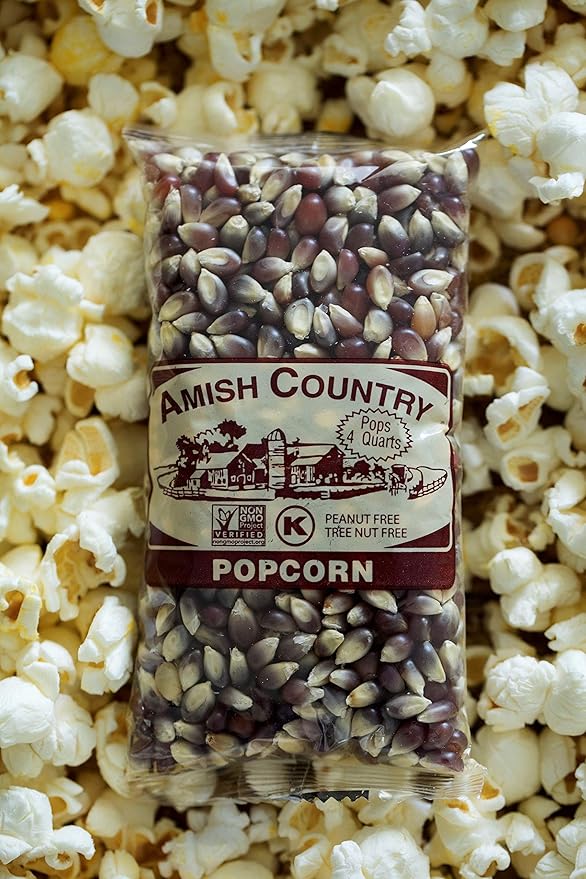 Amish Country Popcorn | 24-4 Oz Bags - Purple Kernels | Old Fashioned, Non-GMO and Gluten Free