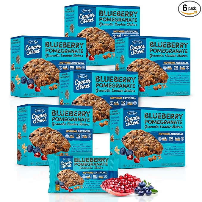 Cooper Street Cookies Chewy Granola Bakes Blueberry Pomegranate, 1 Ounce (36 Count)