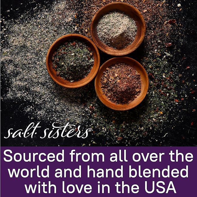 s.a.l.t. sisters French Herb Salt | All-Natural, Gluten Free, MSG Free, Non-GMO | Easily Dissolvable Herb Blend Coarse Sea Salt | Versatile Salt for Meat, Fish, Vegetables, and More | 1lb