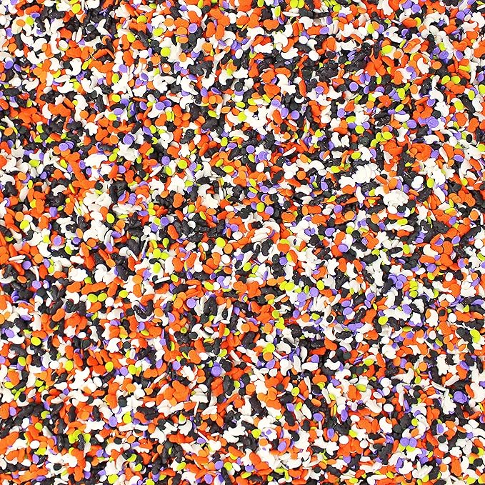 Sprinkle Pop Trick or Treat Sprinkle Mix| Pumpkin Orange Purple Green Sprinkles with Ghost & Spooky Bat Confetti| Halloween Sprinkles Made in USA for Decorating Cakes Cupcakes Cookies Ice Cream, 4oz