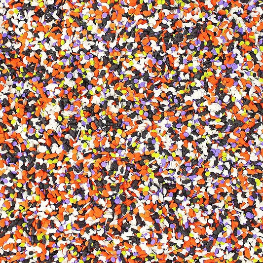 Sprinkle Pop Trick or Treat Sprinkle Mix| Pumpkin Orange Purple Green Sprinkles with Ghost & Spooky Bat Confetti| Halloween Sprinkles Made in USA for Decorating Cakes Cupcakes Cookies Ice Cream, 4oz
