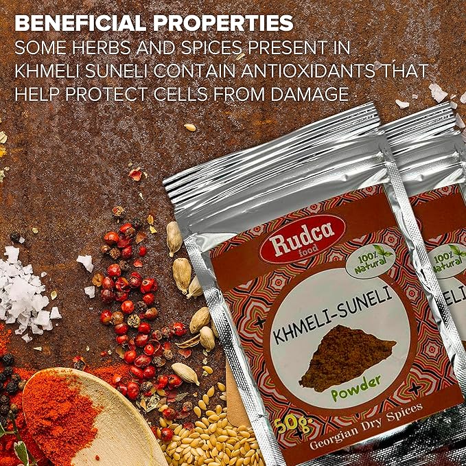 Rudca Food Khmeli Suneli, Spices, Georgian Dry Spice, Herbal Seasoning, Natural Organik, Delicious Spice from Georgia, New Seasoning, 50 gm.