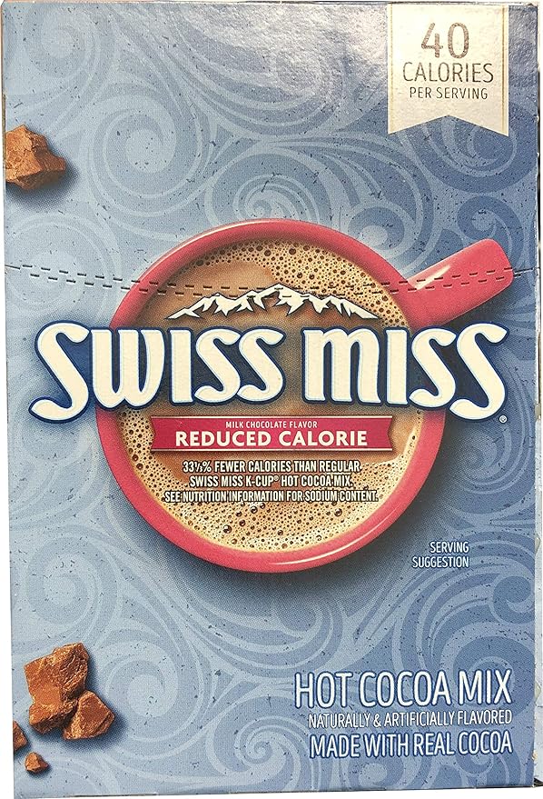Swiss Miss Reduced Calorie Hot Cocoa K-Cup Pods for Keurig Brewers, 24 Count