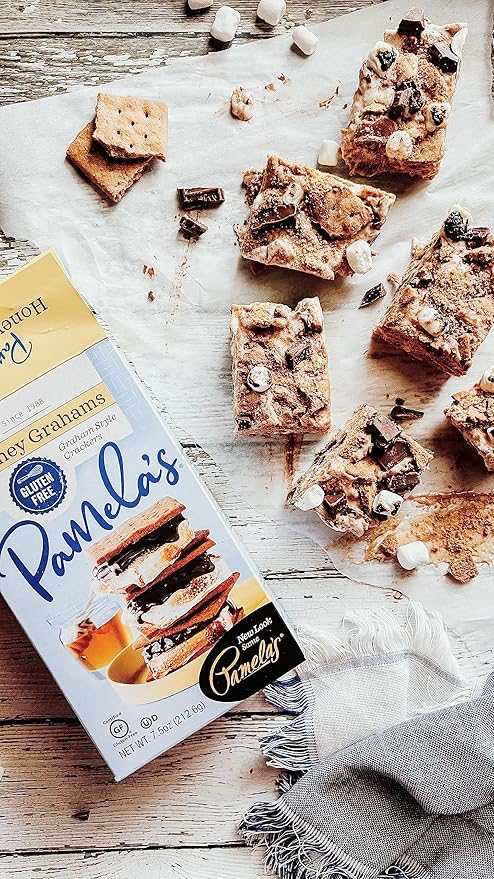 Pamela's Gluten Free Graham Crackers, Honey, Pie Crust, S'mores & Snacks, 7.5 Ounce (Pack of 6)