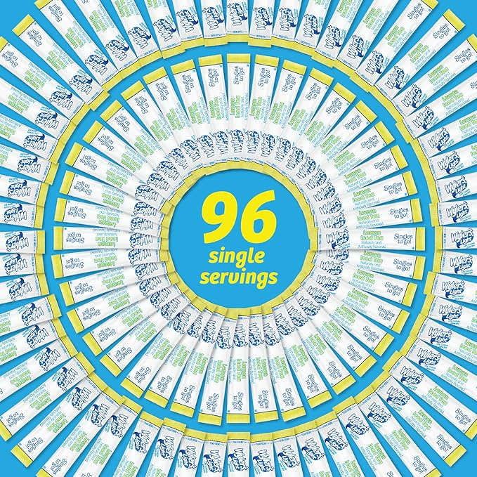Wyler's Light Singles To Go Powder Packets, Water Drink Mix, Lemon Iced Tea, 96 Single Servings (Pack of 12)