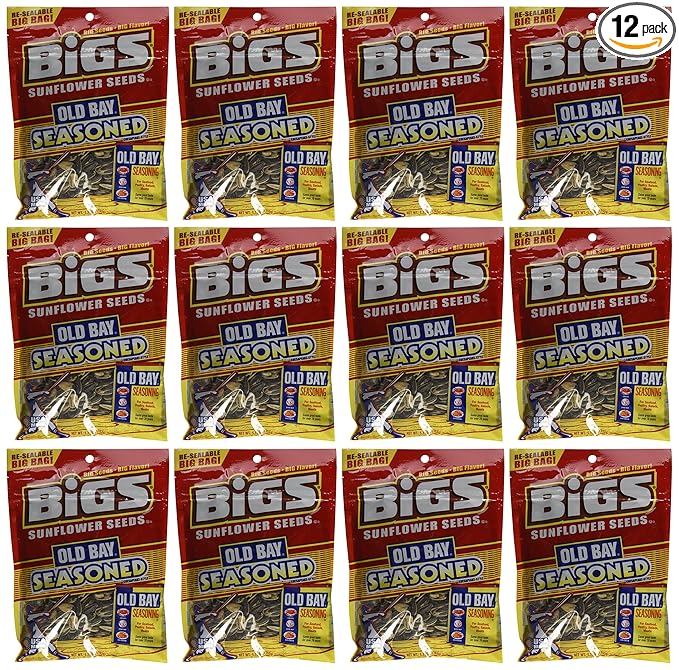 Bigs Old Bay Catch of the Day Seasoned Sunflower Seeds, 5.35 Ounce -- 12 per case
