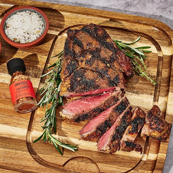 Smokehouse by Thoughtfully Gourmet Grilling Spice Set – 20 BBQ Rubs & Seasonings with Personalizable Steak Plate – Includes Chili Garlic, Italian, Cayenne & More – Gift for Grill Lovers