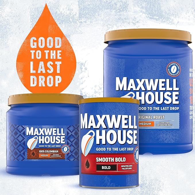 Maxwell House Smooth Bold Dark Roast Ground Coffee (11.5 oz Canister)
