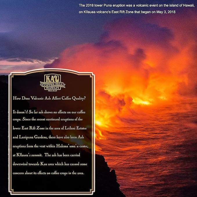 Ka'u Coffee Mill Handcrafted Coconut Caramel Crunch Flavored Coffee - Pure Kau Cafe from Hawaii Grown Arabica Beans - Gourmet Small Batch - 10oz