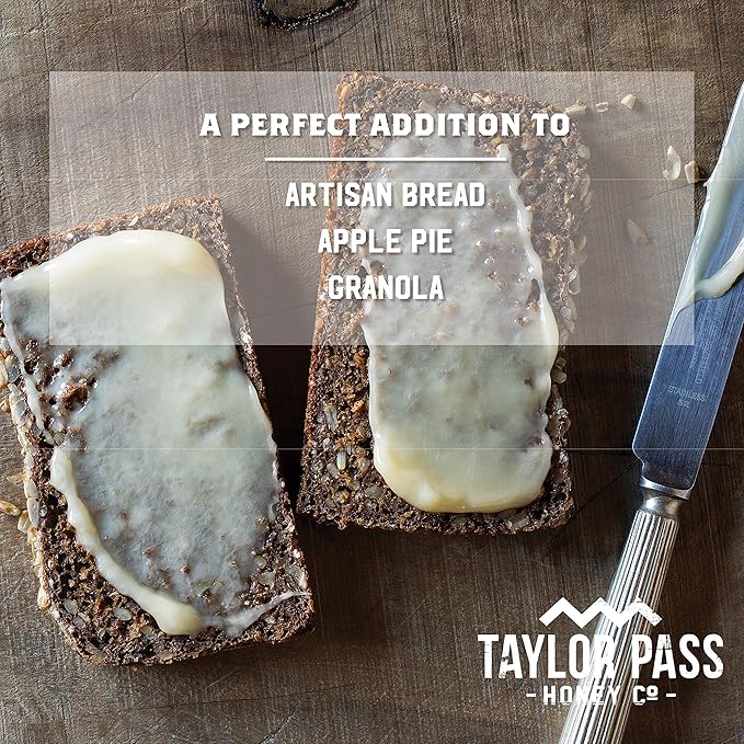Taylor Pass Honey Co Creamed Clover Honey | Raw Creamed New Zealand Honey | Naturally Sweet & Velvety | Non-GMO, Halal, B Corp Certified | BPA-Free Jar | 1 lb 1.6 oz