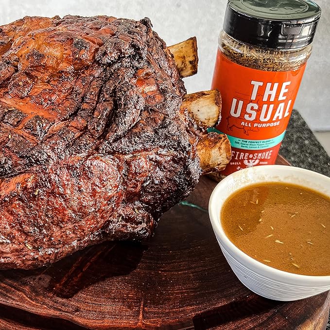 Fire & Smoke Society The Usual All Purpose BBQ Seasoning | BBQ Rubs for Smoking and Grilling | Chicken, Pork, Burgers | XL 10.7 oz
