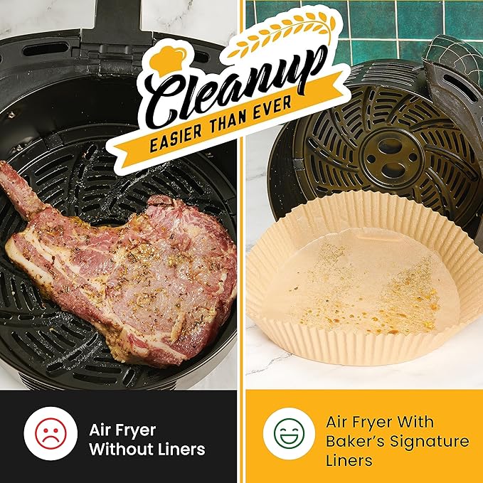 250 pcs Air Fryer Liners for Ninja, Round Disposable Airfryer Paper Liners ??Non-Stick and Oil Proof for Easy Cleanup, Great for Oven, Pans & Baking ??8 Inch for 5-8 qt Basket