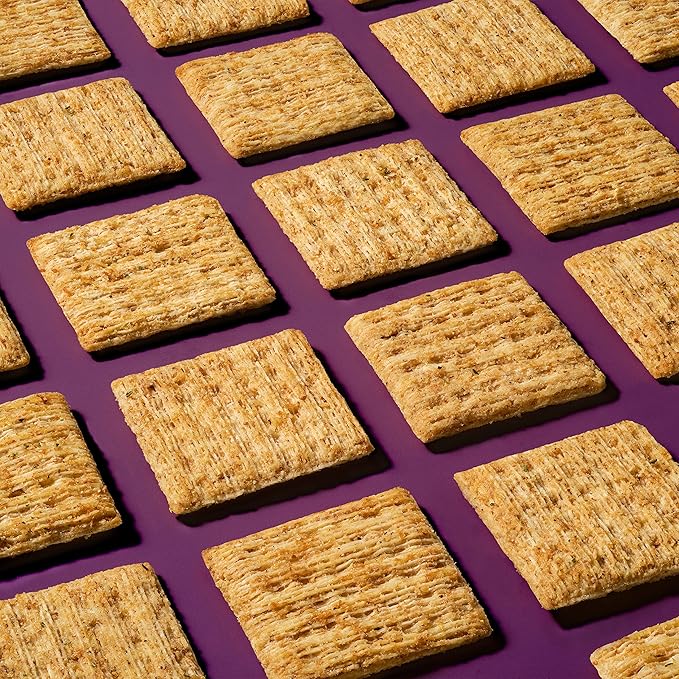 Triscuit Balsamic Vinegar & Basil Whole Grain Wheat Crackers, Lunch Snacks, Bulk Snack Crackers, 6 - 8.5 oz Boxes