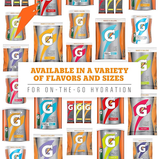 Gatorade Thirst Quencher Powder, Orange, 1.23oz Packets, (80 Pack)
