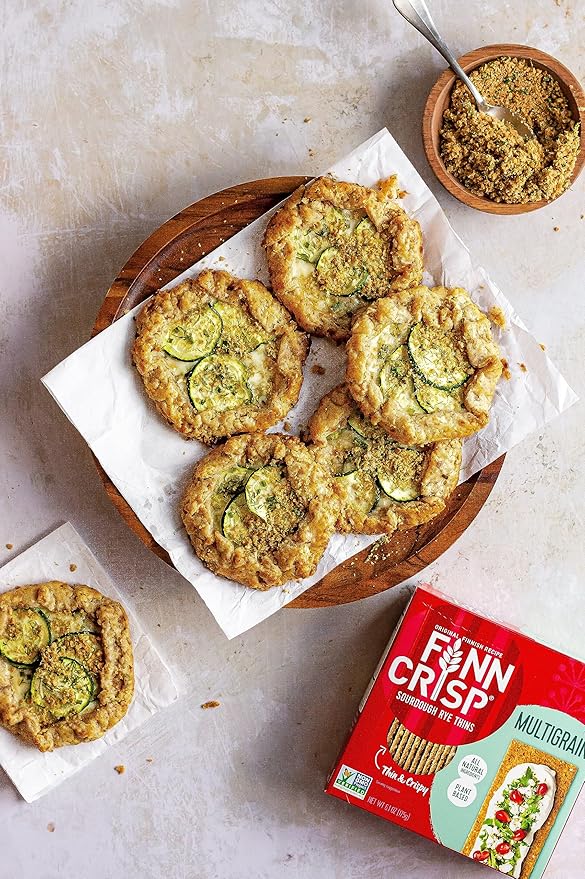 Finn Crisps Multigrain Crispbread 6.1oz | Thin, Crispy Multigrain Flatbread Crackers | Authentic Finnish Sourdough Crispbread | Multigrain Crackers by Finn Crisp [6.1oz/175gr Box]