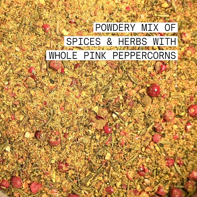 Spiceology - Pink Peppercorn Lemon Thyme All-Purpose Seasoning Blend (Salt-Free) - Lemon Pepper Spice Rub - Use On: Chicken, Salmon, Shrimp, Potatoes, Butter, Vegetables, or Salad Dressing - 18 oz