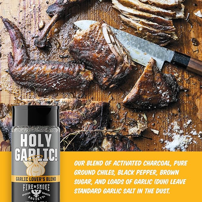 Fire & Smoke Society Seasoning Variety Pack | BBQ Rubs for Smoking and BBQ Seasonings for Grilling | Gifts for Dad, Men Gifts | Large Spices Set (4-Pack)